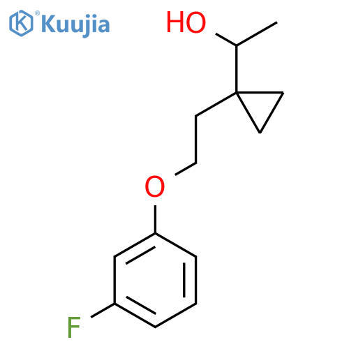 1-{1-2-(3-fluorophenoxy)ethylcyclopropyl}ethan-1-ol structure