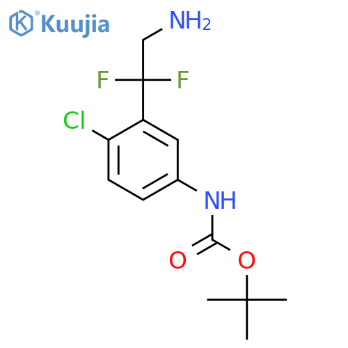 tert-butyl N-3-(2-amino-1,1-difluoroethyl)-4-chlorophenylcarbamate structure
