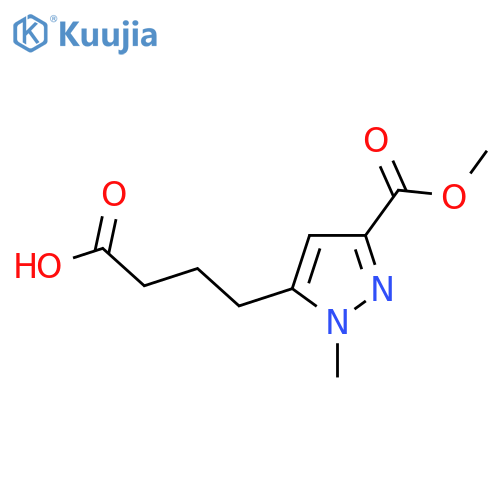4-3-(methoxycarbonyl)-1-methyl-1H-pyrazol-5-ylbutanoic acid structure