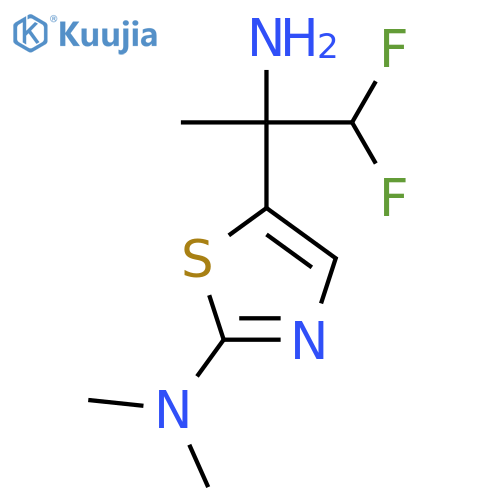 5-(2-amino-1,1-difluoropropan-2-yl)-N,N-dimethyl-1,3-thiazol-2-amine structure
