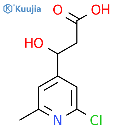 3-(2-chloro-6-methylpyridin-4-yl)-3-hydroxypropanoic acid structure