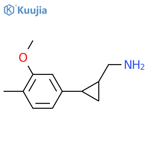 2-(3-methoxy-4-methylphenyl)cyclopropylmethanamine structure
