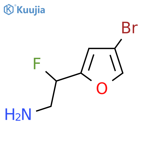 2-(4-bromofuran-2-yl)-2-fluoroethan-1-amine structure