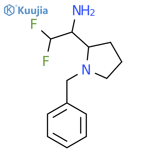 1-(1-benzylpyrrolidin-2-yl)-2,2-difluoroethan-1-amine structure