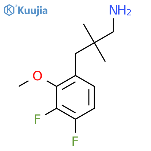 3-(3,4-difluoro-2-methoxyphenyl)-2,2-dimethylpropan-1-amine structure