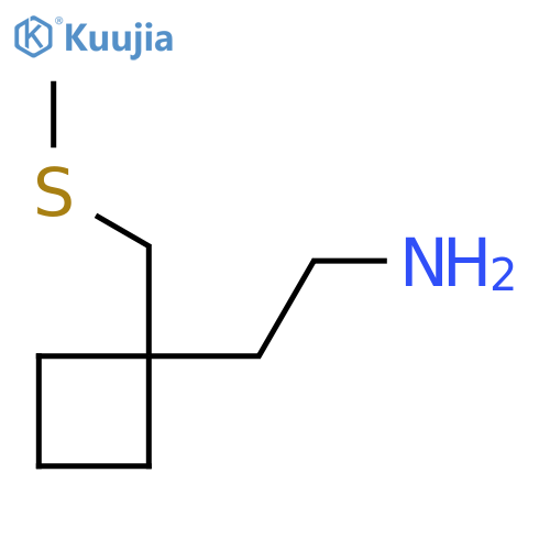 2-{1-(methylsulfanyl)methylcyclobutyl}ethan-1-amine structure