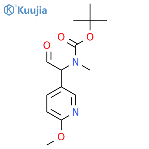 tert-butyl N-1-(6-methoxypyridin-3-yl)-2-oxoethyl-N-methylcarbamate structure