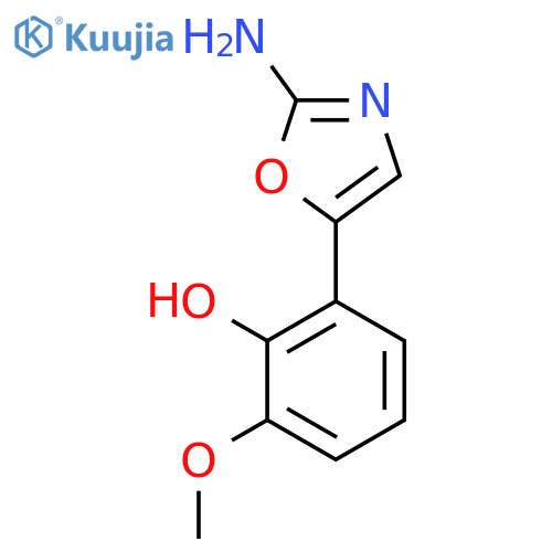 2-(2-amino-1,3-oxazol-5-yl)-6-methoxyphenol structure
