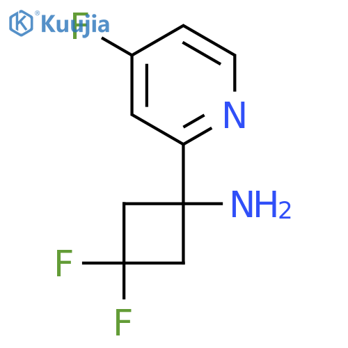 3,3-difluoro-1-(4-fluoropyridin-2-yl)cyclobutan-1-amine structure