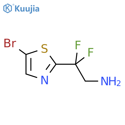 2-(5-bromo-1,3-thiazol-2-yl)-2,2-difluoroethan-1-amine structure