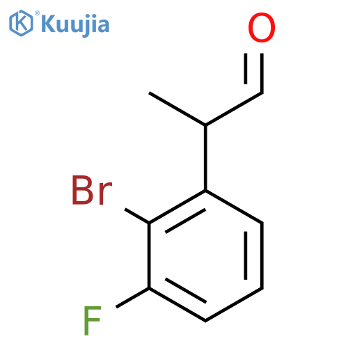 2-(2-Bromo-3-fluorophenyl)propanal structure