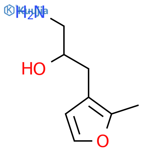 1-amino-3-(2-methylfuran-3-yl)propan-2-ol structure