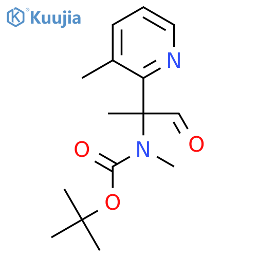 tert-butyl N-methyl-N-2-(3-methylpyridin-2-yl)-1-oxopropan-2-ylcarbamate structure