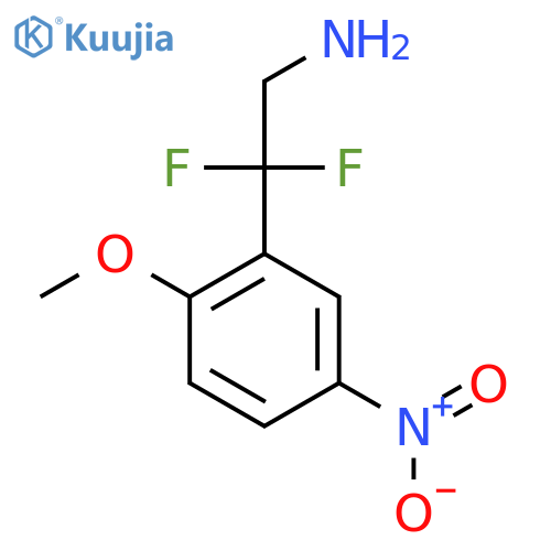 2,2-difluoro-2-(2-methoxy-5-nitrophenyl)ethan-1-amine structure