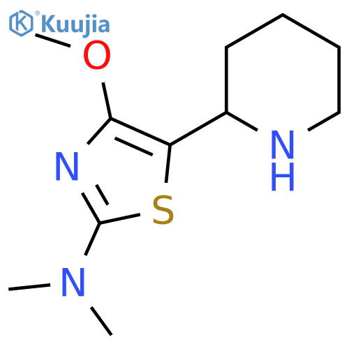 4-methoxy-N,N-dimethyl-5-(piperidin-2-yl)-1,3-thiazol-2-amine structure