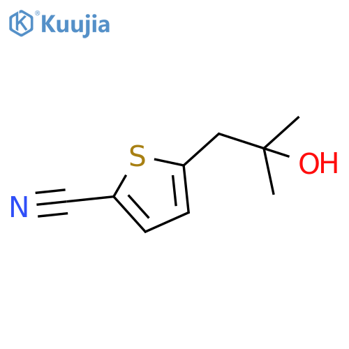 5-(2-hydroxy-2-methylpropyl)thiophene-2-carbonitrile structure