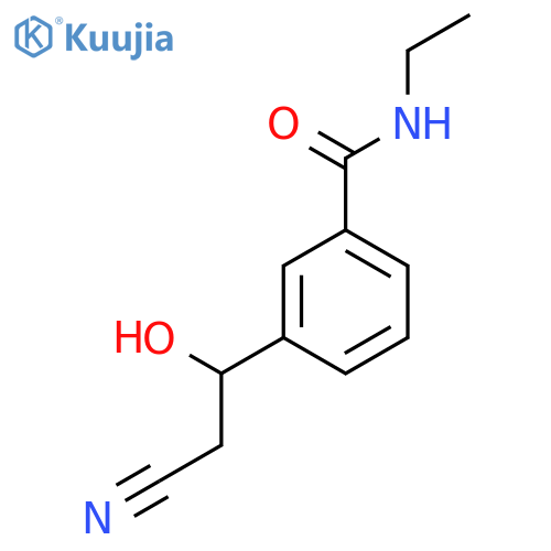 3-(2-cyano-1-hydroxyethyl)-N-ethylbenzamide structure