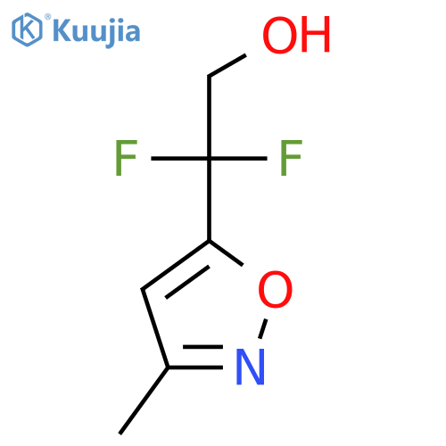 2,2-difluoro-2-(3-methyl-1,2-oxazol-5-yl)ethan-1-ol structure