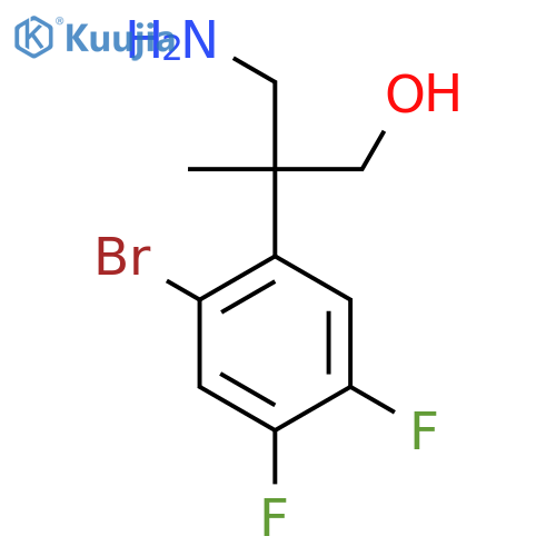 3-amino-2-(2-bromo-4,5-difluorophenyl)-2-methylpropan-1-ol structure