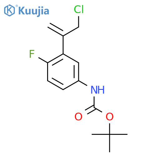 tert-butyl N-3-(3-chloroprop-1-en-2-yl)-4-fluorophenylcarbamate structure
