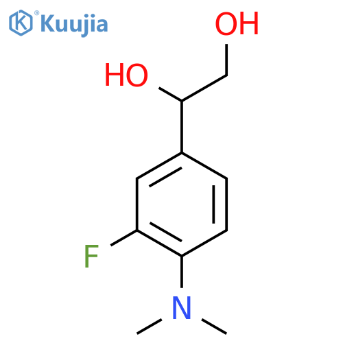 1-4-(dimethylamino)-3-fluorophenylethane-1,2-diol structure