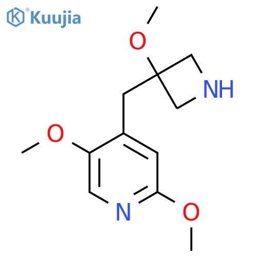 2,5-dimethoxy-4-(3-methoxyazetidin-3-yl)methylpyridine structure