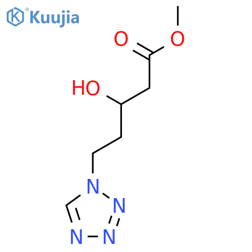 methyl 3-hydroxy-5-(1H-1,2,3,4-tetrazol-1-yl)pentanoate structure