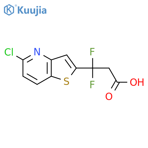 3-{5-chlorothieno3,2-bpyridin-2-yl}-3,3-difluoropropanoic acid structure