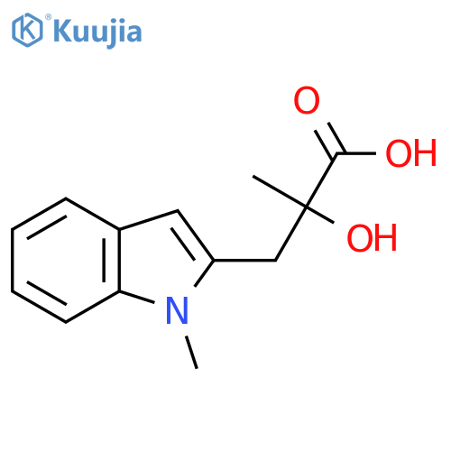 2-hydroxy-2-methyl-3-(1-methyl-1H-indol-2-yl)propanoic acid structure