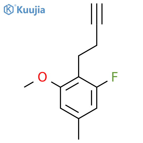2-(but-3-yn-1-yl)-1-fluoro-3-methoxy-5-methylbenzene structure