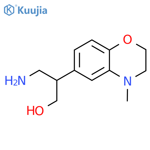 3-amino-2-(4-methyl-3,4-dihydro-2H-1,4-benzoxazin-6-yl)propan-1-ol structure