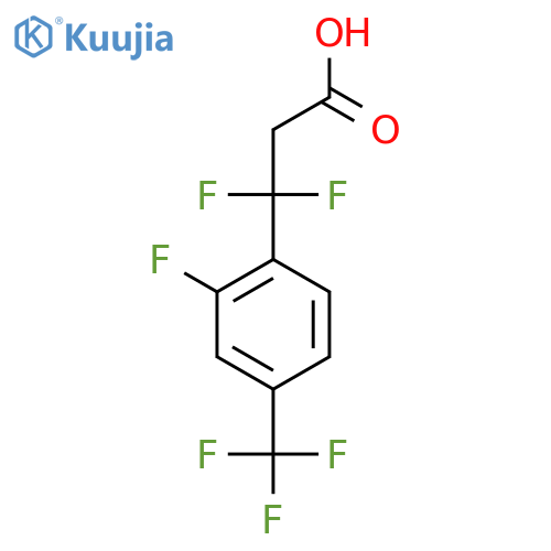 3,3-difluoro-3-2-fluoro-4-(trifluoromethyl)phenylpropanoic acid structure