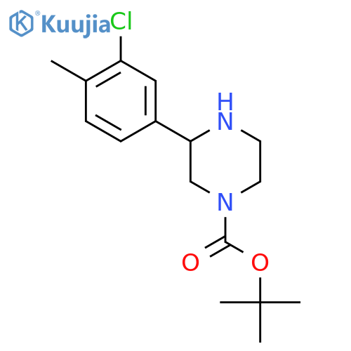 tert-butyl 3-(3-chloro-4-methylphenyl)piperazine-1-carboxylate structure
