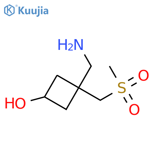 3-(aminomethyl)-3-(methanesulfonylmethyl)cyclobutan-1-ol structure