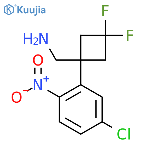 1-(5-chloro-2-nitrophenyl)-3,3-difluorocyclobutylmethanamine structure