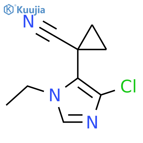 1-(4-chloro-1-ethyl-1H-imidazol-5-yl)cyclopropane-1-carbonitrile structure