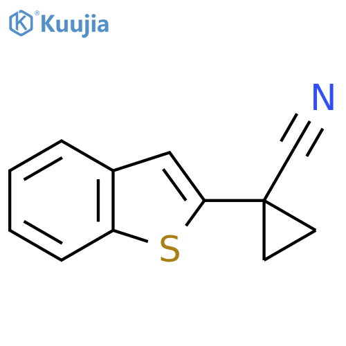 1-(1-benzothiophen-2-yl)cyclopropane-1-carbonitrile structure