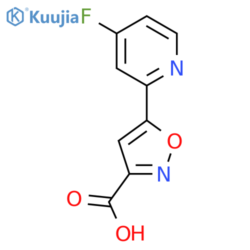 5-(4-fluoropyridin-2-yl)-1,2-oxazole-3-carboxylic acid structure