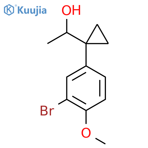 1-1-(3-bromo-4-methoxyphenyl)cyclopropylethan-1-ol structure