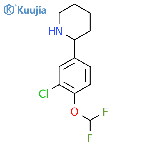 2-3-chloro-4-(difluoromethoxy)phenylpiperidine structure