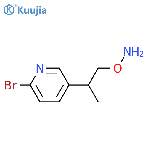 O-2-(6-bromopyridin-3-yl)propylhydroxylamine structure