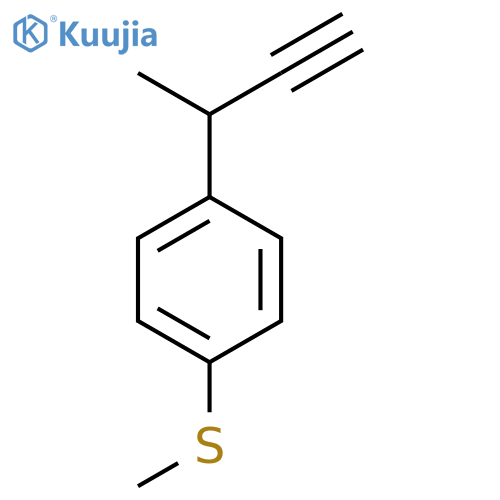 1-(but-3-yn-2-yl)-4-(methylsulfanyl)benzene structure