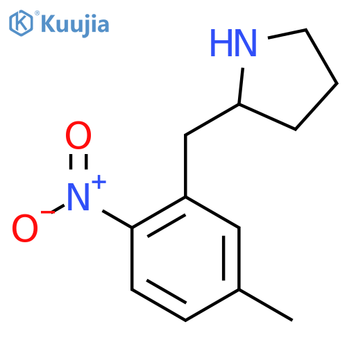 2-(5-methyl-2-nitrophenyl)methylpyrrolidine structure