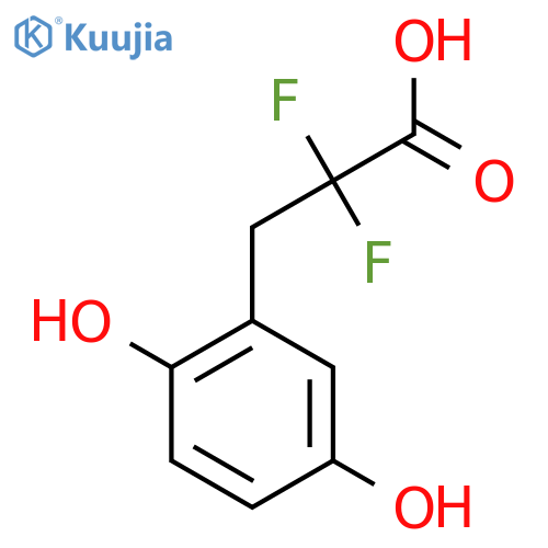 3-(2,5-Dihydroxyphenyl)-2,2-difluoropropanoic acid structure