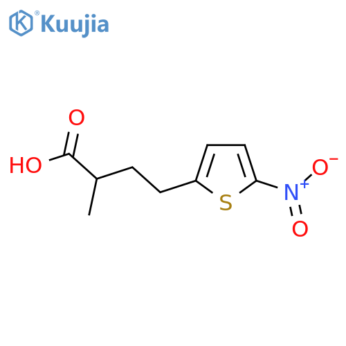 2-methyl-4-(5-nitrothiophen-2-yl)butanoic acid structure