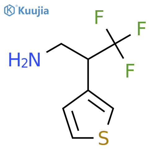 3,3,3-trifluoro-2-(thiophen-3-yl)propan-1-amine structure