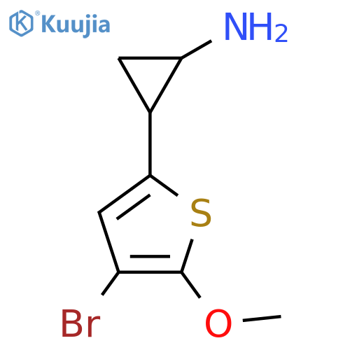 2-(4-bromo-5-methoxythiophen-2-yl)cyclopropan-1-amine structure