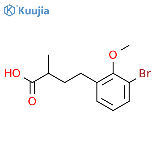 4-(3-Bromo-2-methoxyphenyl)-2-methylbutanoic acid structure