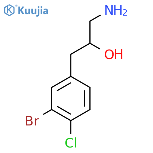 1-amino-3-(3-bromo-4-chlorophenyl)propan-2-ol structure