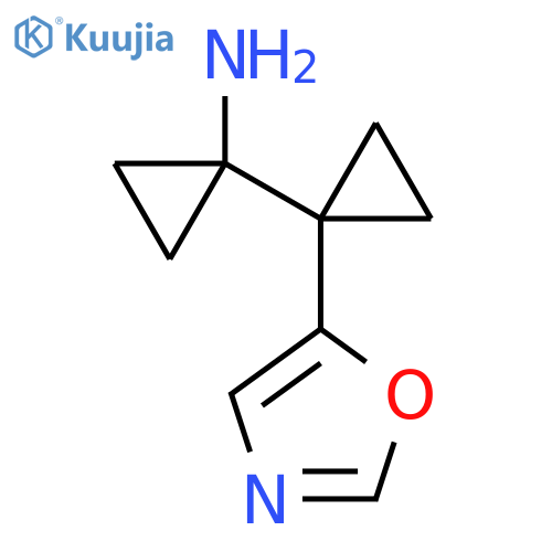 1-1-(1,3-oxazol-5-yl)cyclopropylcyclopropan-1-amine structure